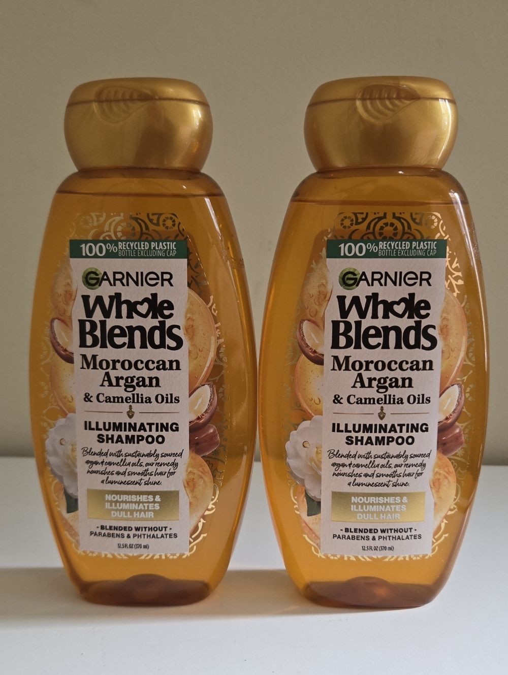 Garnier Whole Blends Moroccan Argan Illuminating Shampoo Set (2 Bottles)